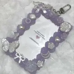 ホイップデコ 硬質ケースデコ カードケースデコ 紫色 推し活