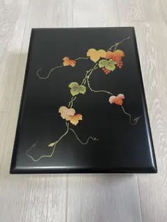 [349]宝石箱 梅 螺鈿 高岡漆器 青貝塗 中村漆器店 高岡漆器 硯箱 文箱 黒塗 青貝塗 螺鈿細工 モダンデザイン 中村漆器店