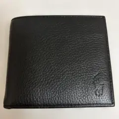 ラルフローレン レザー製二つ折り財布 黒