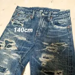 デニムダンガリー　デニム　ジーンズ　長ズボン　パンツ　140