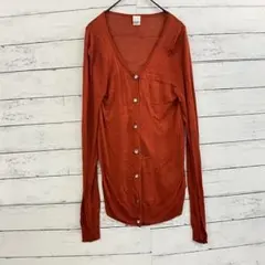 HERE’S AVENUE カーディガン M オレンジ 薄手 春夏秋のサムネイル