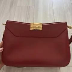 CHARLES & KEITH ショルダーバッグ ボルドー