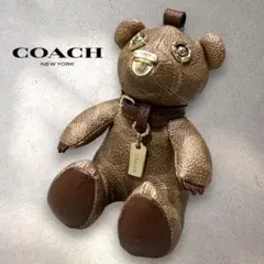COACH クマ型キーホルダー ブラウン・ピンク - メルカリ