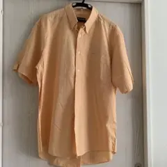 UNIQLO オレンジ チェック ボタンダウン半袖シャツ美品オールドユニクロXL