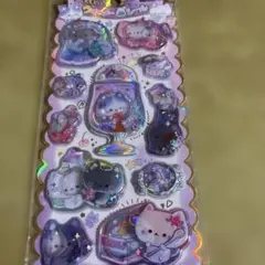 キラキラウォーターインシール　ねこ