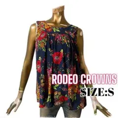 ⭐️A855⭐️ RODEO ♥ 花柄 ドット タック Aライン ノースリーブのサムネイル