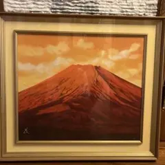 日展 画家 杉原元人 赤富士 日本画 絵画 10号 箱 布 あり - メルカリ