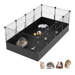 新品】2段 猫ケージ 子猫用ケージ 猫ハウス 2段 75X35X80 ブラック