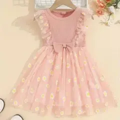 新品 女の子 半袖 ワンピース ドレス お呼ばれ 結婚式 発表会