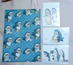 mofusand　モフサンド　ぢゅの　クリアファイル(サメにゃん)とポストカード