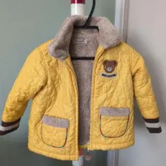 ミキハウス イエロー キルティングジャケット 90cm