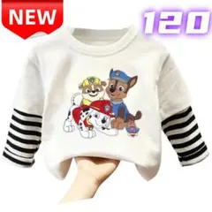 ⭐新品⭐パウパトロール Tシャツ 長袖 綿 重ね着風 春秋冬 トップス 120