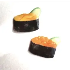 ラスト1セット！ハンドメイド☆ぷっくりピアス うに いくら お鮨 お寿司 スシ