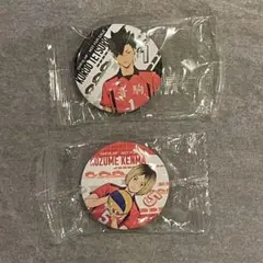 ハイキュー!! くら寿司　黒男鉄朗　孤爪研磨　缶バッジ