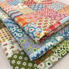 kokoseki 70’sDesign カラフルパッチ　レトロポップ　3枚