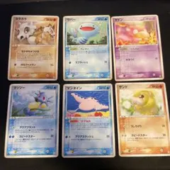 ロケット団の逆襲 タッツー　カラカラ　ウパー　マンタイン　ヤドン　サンド　6枚