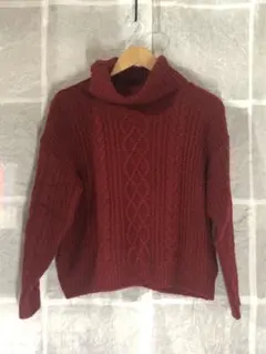 INGNI タートルネック ニット セーター レディース　赤
