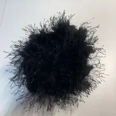 Anemone黒 ファブリック ヘアゴム