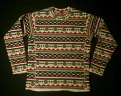 モンベル　ネイティブ風柄　クリマプラス　フリーススウェット　#1106630