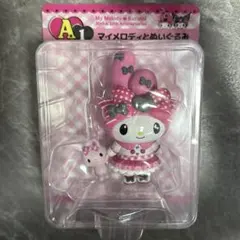 マイメロクロミHappyくじ A賞マイメロディとぬいぐるみ　フィギュア