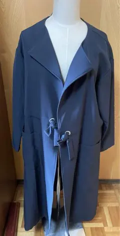 【新品未使用】ヤマダヤスコットクラブFENNELネイビープリーツスプリングコート