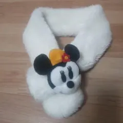 ミニー　ホワイトマフラー キッズ　ディズニーランド