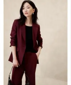 新品タグ付き未使用●banana republic ワインレッドジャケットのサムネイル