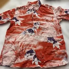 SUNSURF 金魚柄 半袖シャツ プルオーバー リネン 麻のサムネイル