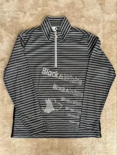 Black & White ブラック・ホワイト 長袖 ポロシャツ M