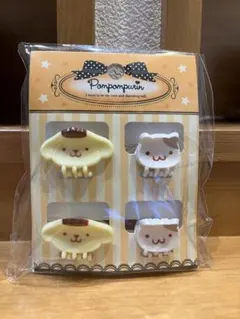 ポムポムプリン ミニヘアクリップ 4個セット