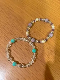 岩座 パワーストーンブレスレット2本セット　天然石