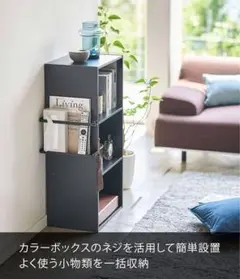 山崎実業　タワー　カラーボックス横収納ラック　ブラック　05665のサムネイル