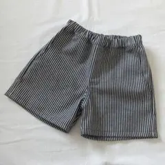 ショートパンツB 120cm ネイビーヒッコリーデニム