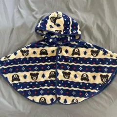 DOVBLE.B クマ柄フリースポンチョ