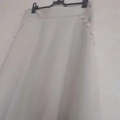 しまむら　フレアスカート Mサイズ　オフホワイト