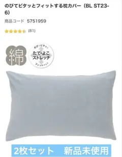 ニトリ　枕カバー　Nフィット　パイル　ブルー　新品　未使用　2枚　伸縮性あり