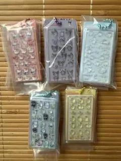 サンリオボンボンドロップシールミニチュアガチャ　コンプリート　コンプ　5種セット