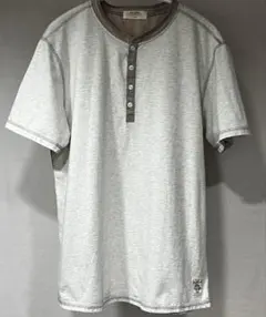 JACKROSE ヘンリーネック 半袖 Tシャツ グレー Lのサムネイル