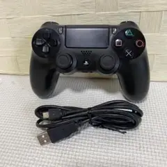PS4 コントローラー デュアルショック4 ブラック USB付 動作OK 443