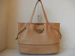 イタリア製☆本革☆フルラ☆A4対応☆肩掛けOK☆トートバッグ ベージュ