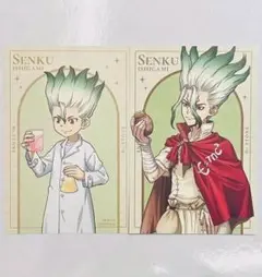 千空2点セット　両面イラストカード　特典　ロフト　Dr.STONE