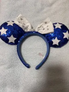 ディズニー カチューシャ 青スパンコール