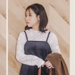 tal by yumi しまむら レース トップス プルオーバー ホワイト L