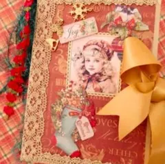 お洒落ビクトリアンガールの大型Xmasジャンクジャーナル✨Joy✨