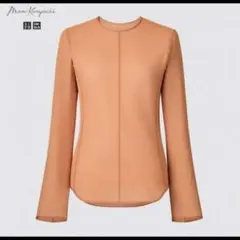 【新品未使用】 マメクロゴウチシアークルーネックTシャツ（長袖）XLブラウン