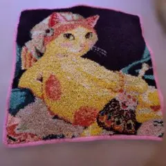 ハンカチ 猫 Shu Yamamoto 【CAT ART】used