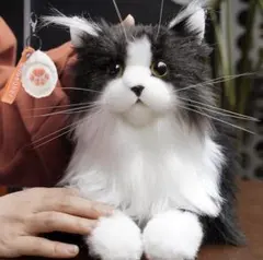Chongker 猫ぬいぐるみ リアル 本物そっくり ハンドメイド ネコ　人形