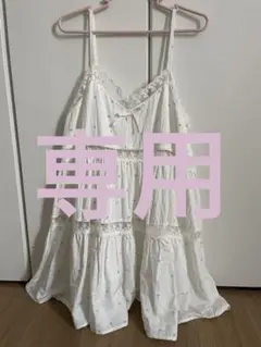 merryjenny キャミソール flowerフレアベビードール　ブルー