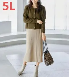 新品未使用 5L カーディガン ワンピース 2点セット 大きいサイズ