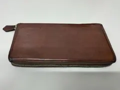 極美品 ココマイスター コードバン ラウンドジップ 長財布 ブラウン 馬